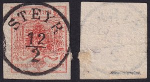 Austria - 1850 - Scott #3 - used - Type III - STEYR pmk