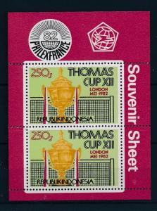 [44192] Indonesia 1982 Sports Badminton MNH Sheet