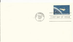 US 1193 FDC  Project Mercury