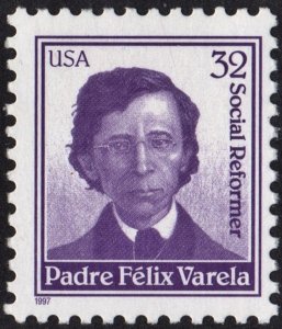 SC#3166 32¢ Padre Felix Varela Single (1997) MNH