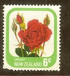 New Zealand 589 6c Cresset Rose perf 14½x14 flower used