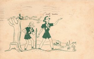 Post Card - A Girl Scout Camp (postmarked 1937?) #L014