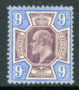 Great Britain 1902 9p Ultra & Dull Violet KEVII Scott #136 Mint G216