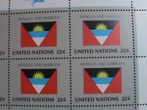 ​UNITED NATION-1986 SC#485-488 U. N. FLAGS SERIES MNH FULL SHEET- VERY FINE