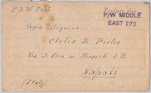 55998 -   EGYPT / WWII -  POSTAL HISTORY:  COVER from P.W. MIDDLE EAST 273  1943