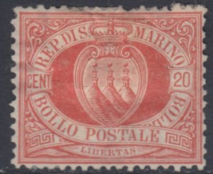 SAN MARINO - Sassone n. 4 cv 310$ SUPER CENTERED MH*