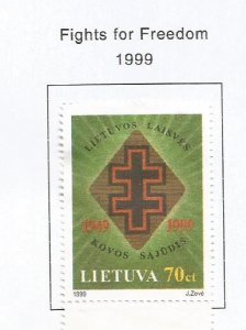 LITHUANIA - 1999 - Fights for Freedom  - Perf Single Stamp - M L H