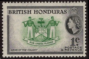 British Honduras 144 - Mint-H - 1c Coat of Arms (1953)