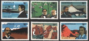 Australia SC#630-635 18¢ 19th Century Explorers (1976) MLH