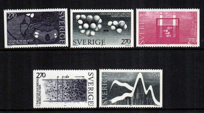 Sweden 1478 - 1482  MNH cat $ 6.25