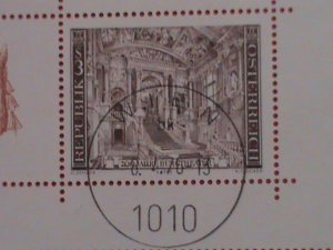 AUSTRIA STAMP :2013  200 YEARS ANNIVERSARY OF BURG THEATER  CTO S/S- VERY RARE