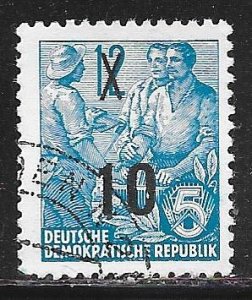 Germany DDR 218: 10pf on 12pf Worker, peasant, intellectual, CTO, F-VF