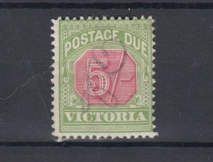 Australia Victoria 1895 5/- Postage Due SGD20 VFU JK3655