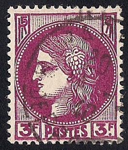 France #340 3FR Ceres Stamp used VF