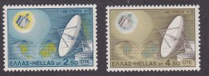 Greece # 983-984, Satellite Earth Station, NH, 1/2 Cat.