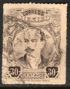 MEXICO 616, 30cents ROULETTED, USED. (354)