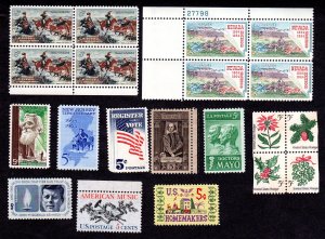 USA.  Scott # 1243 - 1257, MH / MNH, Cat = $ 5.00, Lot 220342 -19