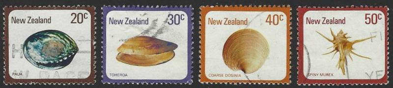 New Zealand #674-677 Used Full Set of 4 Sea Shells