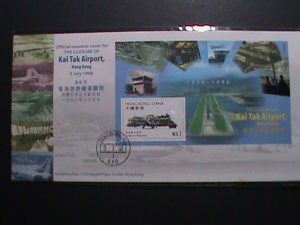 HONG KONG -1998-SC#815 THE CLOSING OF KAI TAK AIRPORT S/S FDC VERY FINE