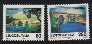 Yugoslavia Bridges 2v 1987 MNH SG#2416-2417