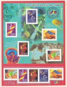 France 2837 MNH 2001 20th Century Events 1st Man on Moon etc Mini Sheet of 10