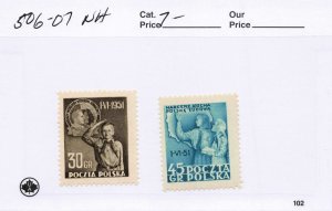 POLAND  506-07   MNH