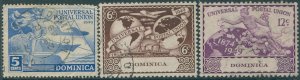 Dominica 1949 SG114-116 UPU (3) FU (amd)