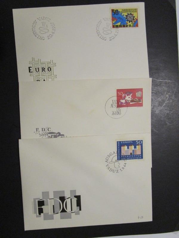 Liechtenstein 6 1960s First Day Covers  - M66