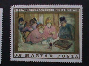 ​HUNGARY- FAMOUS  PERSONS ARTS PAINTING USED STAMPS VF WE SHIP TO WORLD WIDE