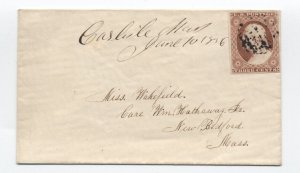 1856 Carlisle MA #11A cover to New Bedford MA whaling company [h.4819]