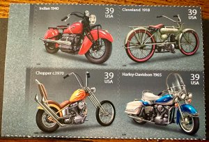 US # 4088a Motorcycles block of 4 39c 2006 Mint NH