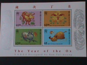 HONG KONG-1997 SC#783a YEAR OF THE LOVELY OX-MNH -S/S-VF-WE SHIP TO WORLDWIDE