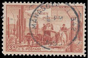 #1028 3c Gadsden Purchase Centenary 1953 Used