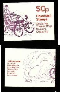 Great Britain BK234-50p complete NH booklet #5-Cars-1896 Lancaster-