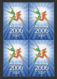 Australia SG2575 2006 50c Commonwealth Games Melbourne (1st issue) Block of 4 U