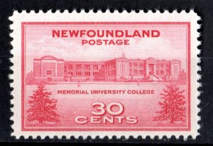 Newfoundland 1943 Sc#267 MEMORIAL UNIVERSITY COLLEGE Single MNH