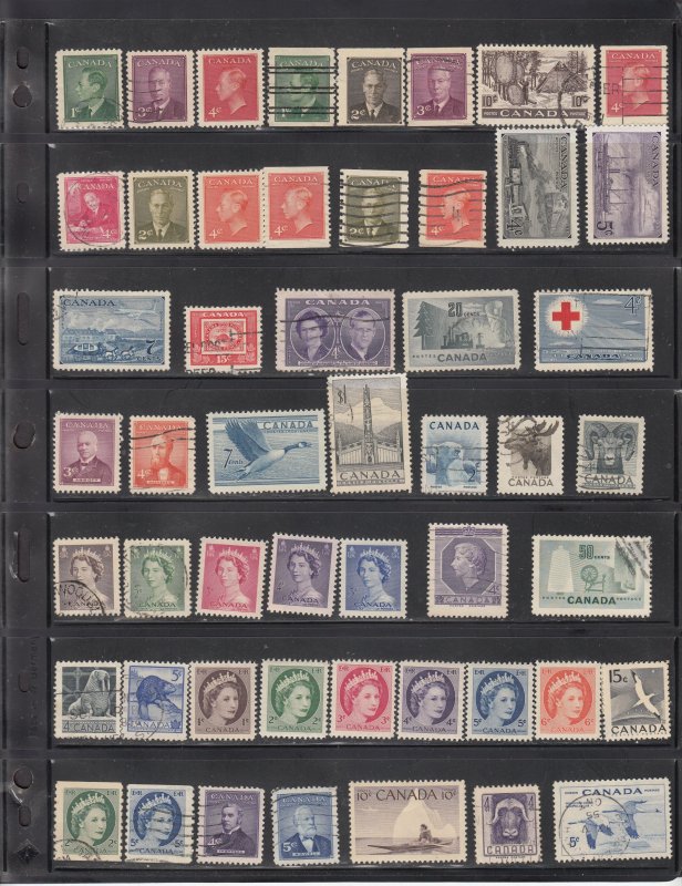 Canada Collection 400+ Stamps Used