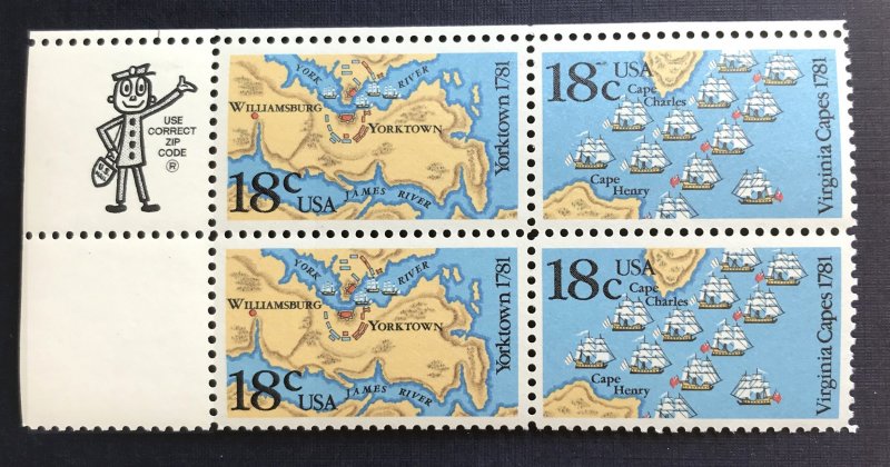 Scott #1938a Zip Block - MNH - U.S. Stamp #'s 1937 & 1938