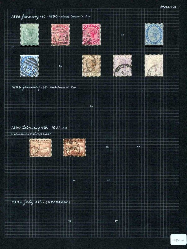 MALTA 1885/1949 Used mh+Few mnh(Apx 120+Items) (RAZ 553