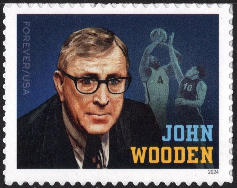 SC#5833 (Forever) John Wooden Single (2024) SA