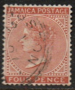 Jamaica Sc #22a Orange Brown Used