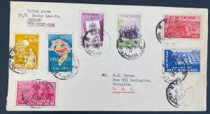 1961 Saigon Vietnam Cover To Lexington VA USA