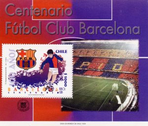 Chile 1999 Sc#1287  100 Years Football C.Barcelona Souvenir Sheet MNH