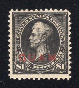 Guam 1899 $1 Perry, TI - OG MH - SC# 12 - Cats $350.00  (ref# 204037)