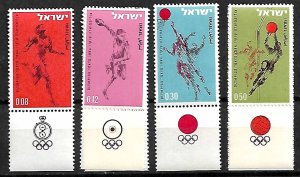 Israel 1964 MNH Stamps Scott 259-262 Sport Olympic Games Basketball Football