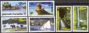 French Polynesia 1992 Tourism Landscapes set of 6 MNH