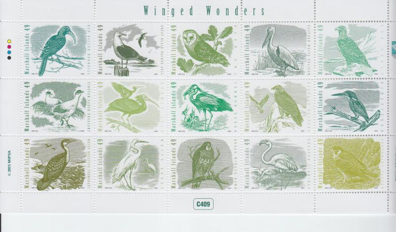 2015 Marshall Islands Birds MS15 (Scott 1117) MNH