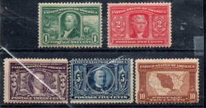 US 323-327 Set Mint hinged