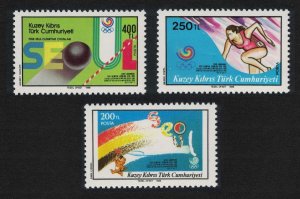 Northern Cyprus 1988 MNH Stamps Scott 231-233 Sport Olympic Games