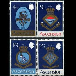 ASCENSION 1969 - Scott# 126-9 Naval Arms Set of 4 LH